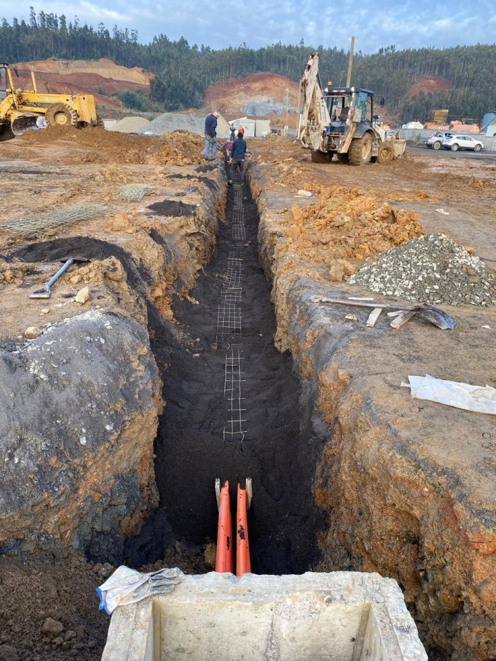 Canalización y obra civil para línea eléctrica subterránea